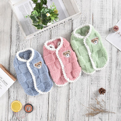 新品犬猫ジャカード格子縞ベスト秋冬テディ比熊コーキー小型犬保温ベスト