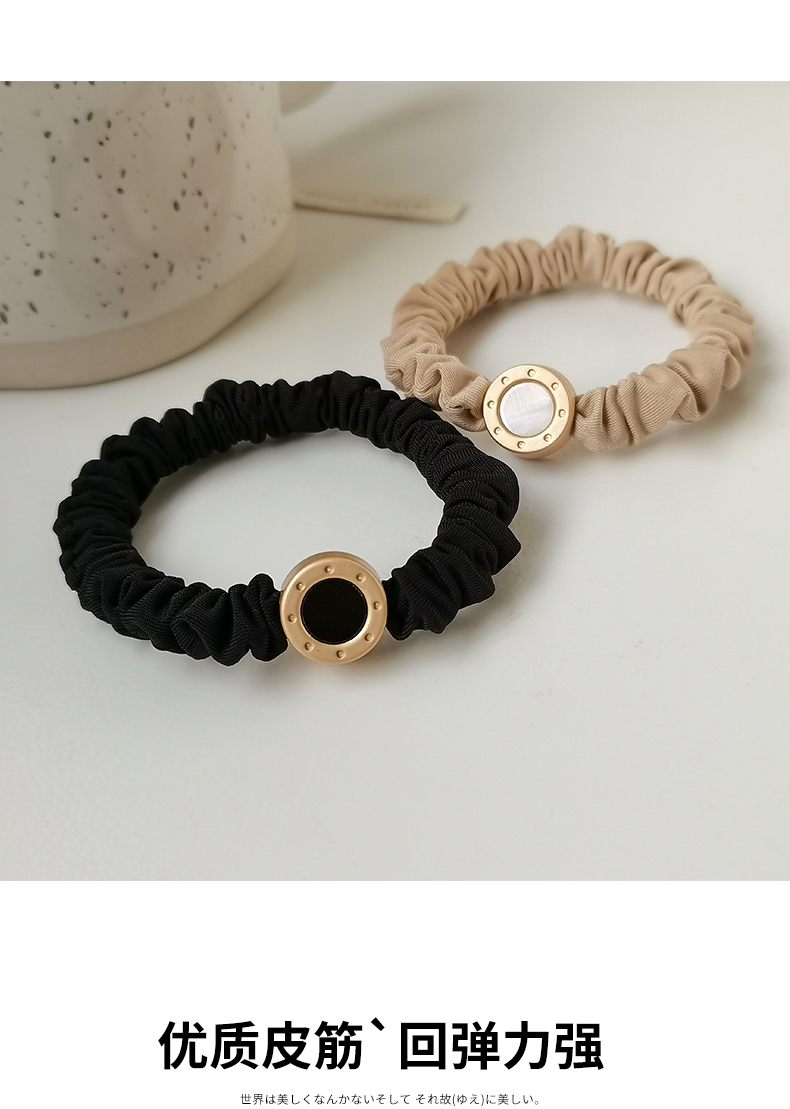 时尚丸子头小肠发圈女高弹力耐用皮筋女扎头发绳头饰简约气质头绳详情13