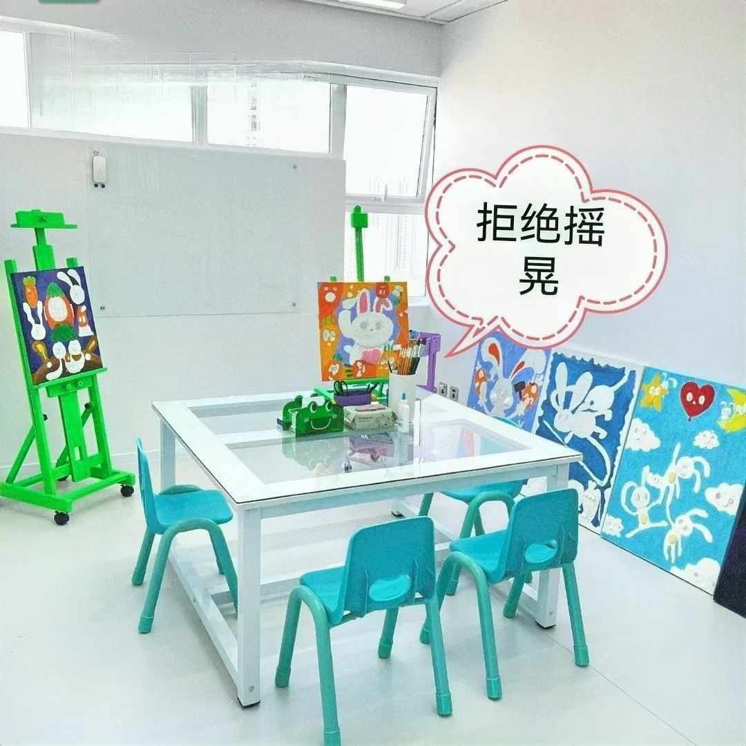Children's Art Table Studio Table Children's Painting Handmade Table Kindergarten Primary School Table Calligraphy Table Tempered Glass