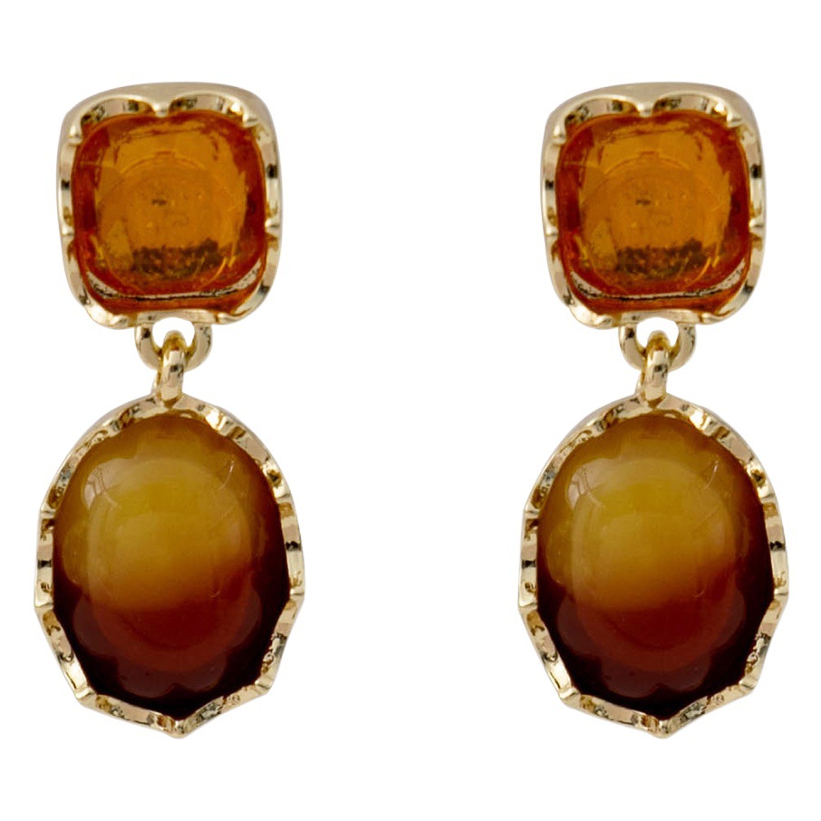 Otoño e Invierno Retro Maillard atmósfera de estampado de leopardo pendientes encantadores de alta calidad de pata de gallo de mariposa pendientes asimétricos