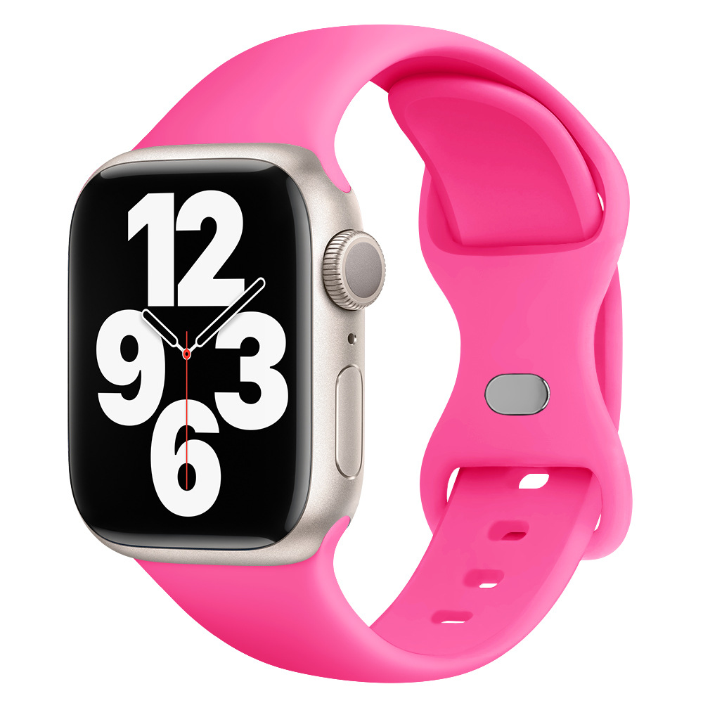 Aplicable AppleWatch Butterfly Buckle Silicone Deportivo correa de reloj Iwatch9876 generación / se inteligente