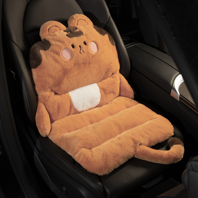車のクッションの腰は一体式の腰をかばって背もたれの冬のかわいいアニメのぬいぐるみの車内のシートの保温が高くなります。|undefined