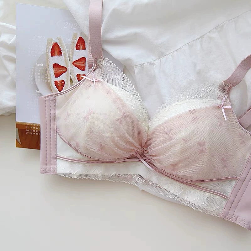 Underwear, push up bra, lace wireless bra, set