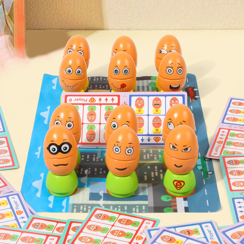 Emoticones que cambian de rostro, juego de mesa de batalla para dos jugadores, educación temprana para niños, rompecabezas, interacción entre padres e hijos, juguetes de bloques de madera de madera