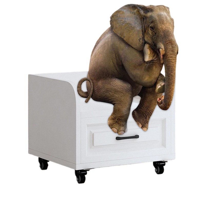 impresora debajo del escritorio estante de almacenamiento ecológico tablero de partículas cajón de doble capa móvil gabinete de archivos de oficina silenciosa corredera de almacenamiento