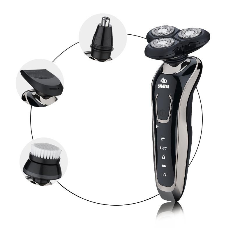 Riko's New Electric Shaver Rechargeable Shaver Fully Washable Shaver Three-Blade Beard Shaver Wholesale Delivery
