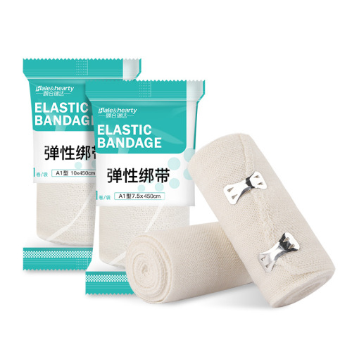 Medical elastic bandage with hooks for one-time wound bandaging and fixation, medical sports training finger elastic bandage