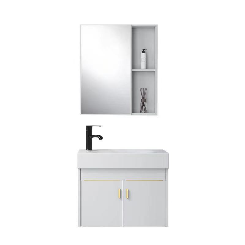 pequeño espacio de aluminio ultra estrecho gabinete de baño largo combinación mini lavabo lavabo lavabo pequeño tamaño lavabo lavabo