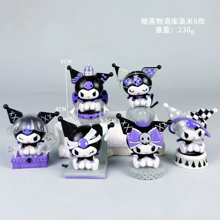Sanrio Слепой предсказания партии Kuromi Melati Wolberry Killer Anime Doll Model Play Tide Play