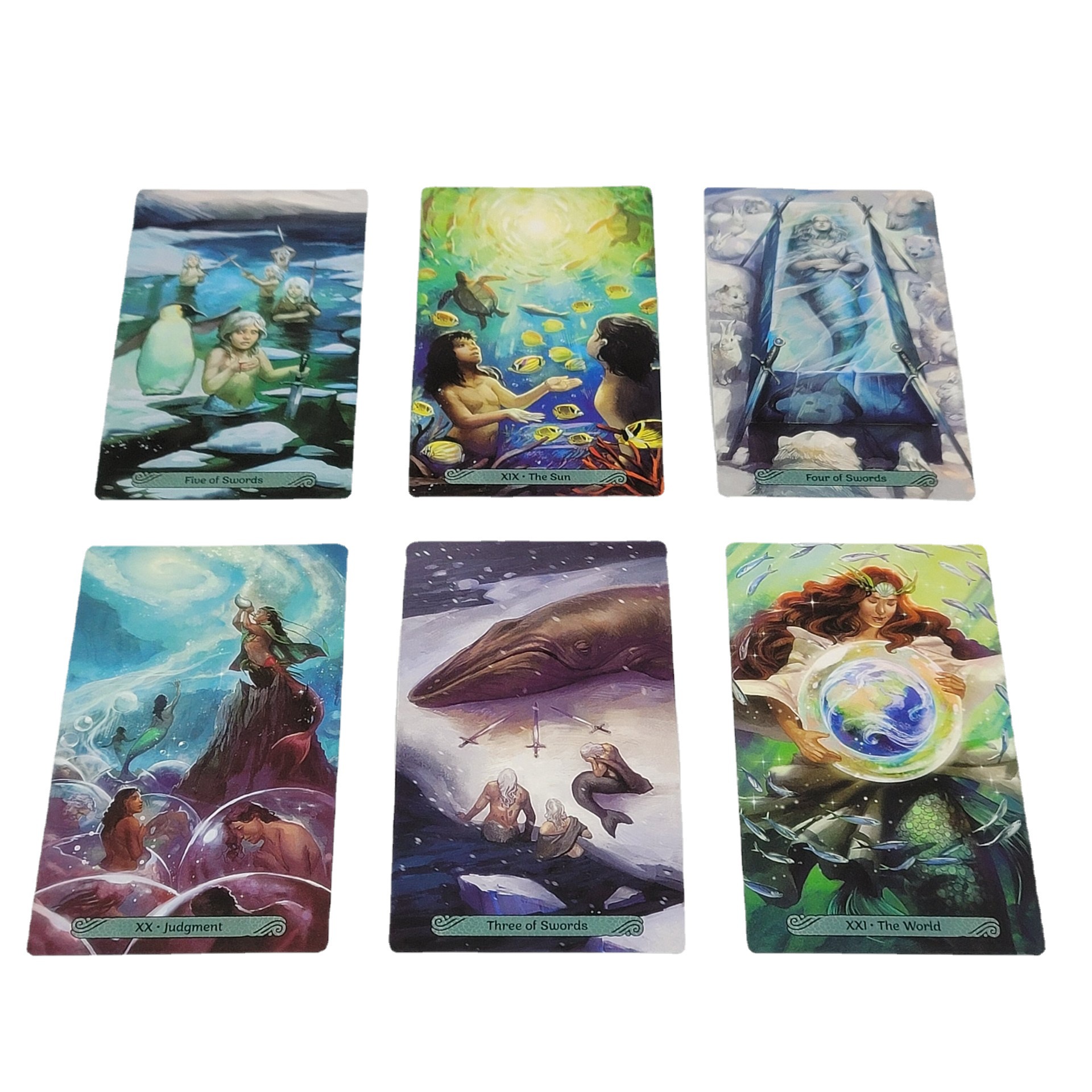 2022 Nuovo gioco da tavolo casual alla moda con sirene 12×7 Carte dei tarocchi all'ingrosso_voghion.com