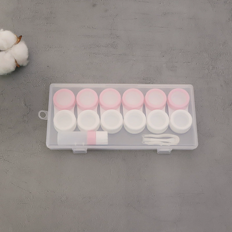 Transparent invisible glasses, handheld double storage box, simple and elegant design