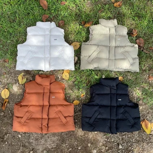 Chaleco de algodón para niños Otoño e Invierno estilo coreano ropa para niños bebé Chaleco de algodón de color puro Chaleco de bebé chaqueta Chaleco de niño ropa de invierno