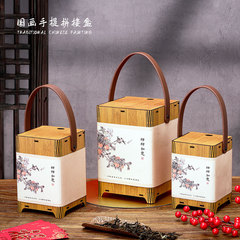 Creative bamboo-style 2.5 to 5 pounds tea packaging box, suitable for loose white tea and Pu-erh tea, empty hand-held tea packaging box.