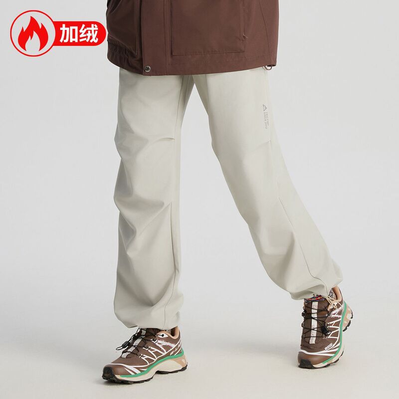 24 Autumn/Winter Tantuo Softshell Pants for Women, Fleece-Lined Outdoor Pants with Cuffs, Mountain-Style Softshell Pants for Men, Workwear Style