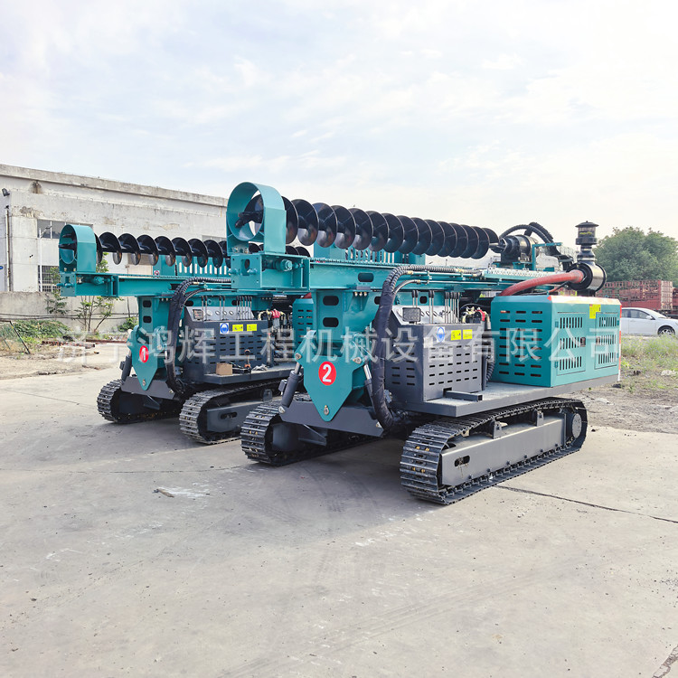 2025年新款前探头光伏打桩机 山地陡坡履带式行走 液压动力打岩石