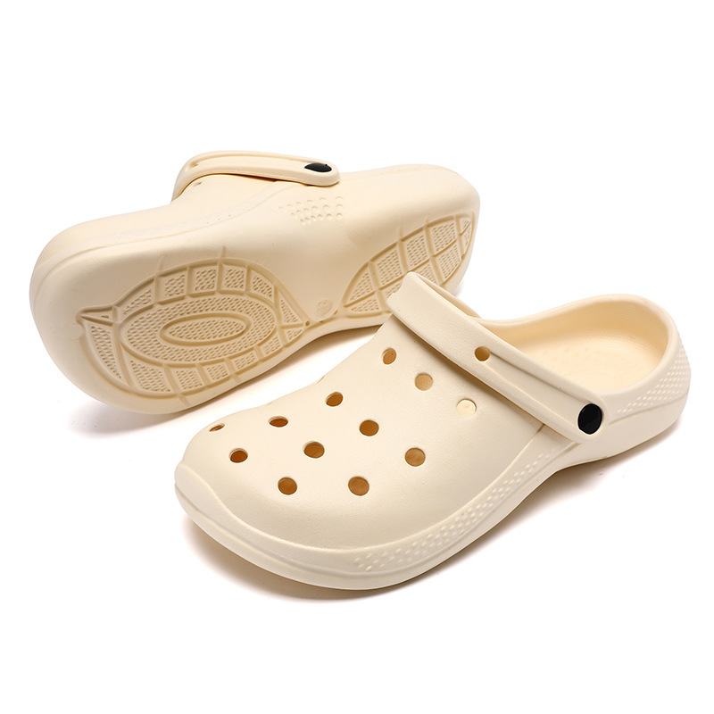 2024 verano transfronterizo explosión EVA pareja agujero zapatos sandálias de playa zapatillas frías (dos yardas más pequeñas)