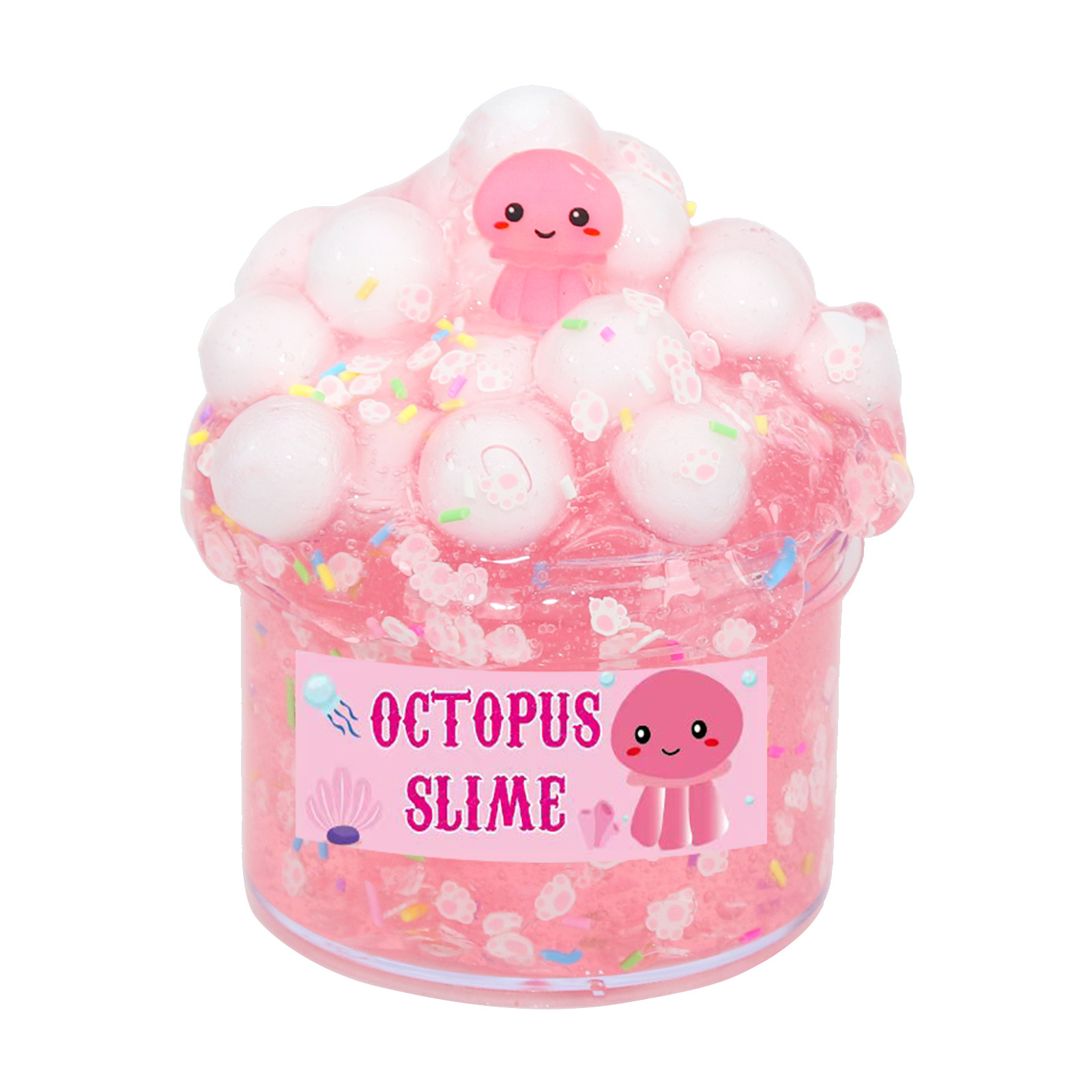 Cross-Border Popular Amazon's New Ocean Slime Crystal Mud Bull Head Glue Colored Mud Clay Children's Decompression Toy