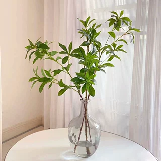 北欧仿真绿植仿真花日本吊钟单枝马醉木叶假树枝客厅植物装饰摆件