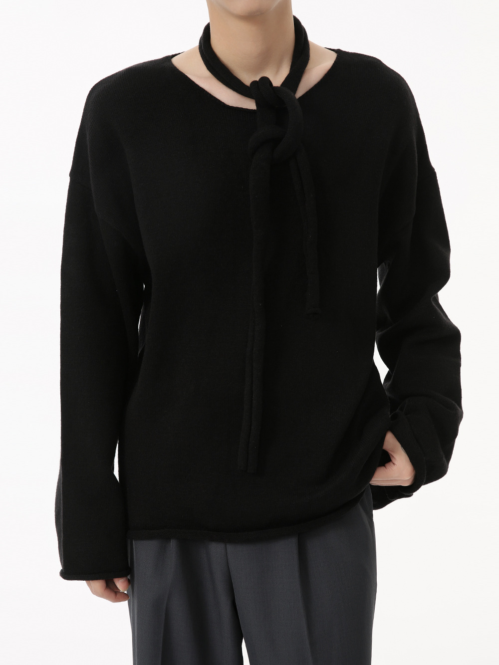 MTLCLOTHES Hombres| 2024 otoño nuevos productos Hanfeng perezoso de alto nivel abstinencia gran cuello suéter de color sólido