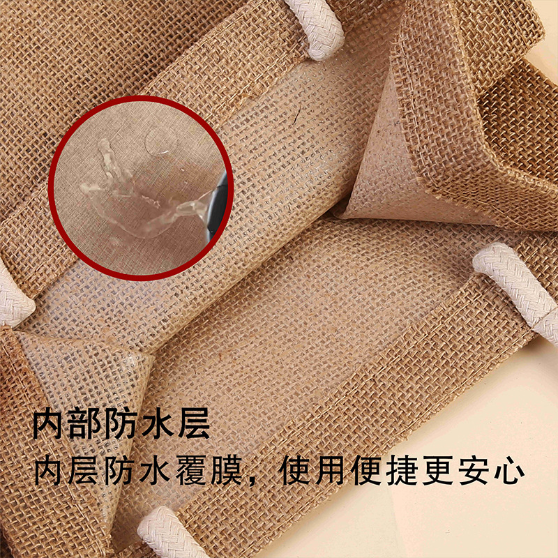 Bolsa de Yute Personalizada sin Logotipo Impreso, Bolsa de Regalo para Compras, Bolsa de Lino de Buena Calidad, Bolsa de Algodón y Lino