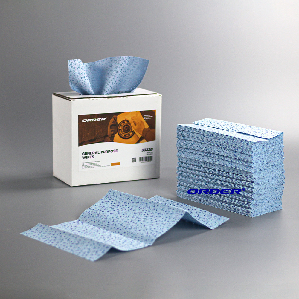 ORDER 蓝色抽取式吸水吸油擦拭纸 重油工业专用擦拭布 除油擦拭纸