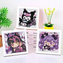 新款三丽鸥女孩钻石画手工diy儿童创意钻石贴画库洛米砖石画批发