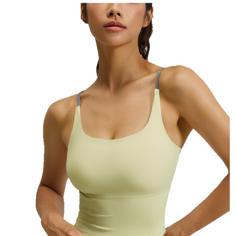 Color-Blocked Yoga Vest for Women, One-Piece Fixed Cup, Beautiful Back Sports Bra, High Elasticity, Shockproof, Fitness, In-Stock Wholesale Color-Blocked Yoga Vest for Women, One-Piece Fixed Cup, Beautiful Back Sports Bra, High Elasticity, Shockproof, Fitness, In-Stock Wholesale