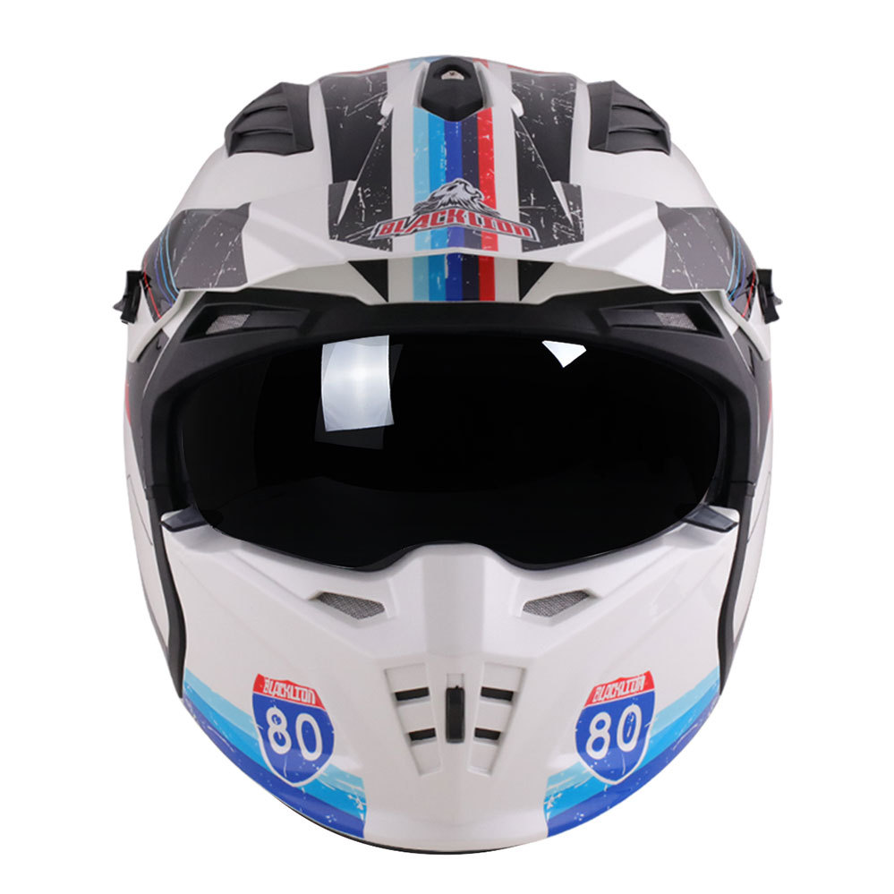 Casco de motocicleta BLD transfronterizo casco completo desmontable casco combinado cuatro estaciones general de otoño de ciclismo medio casco