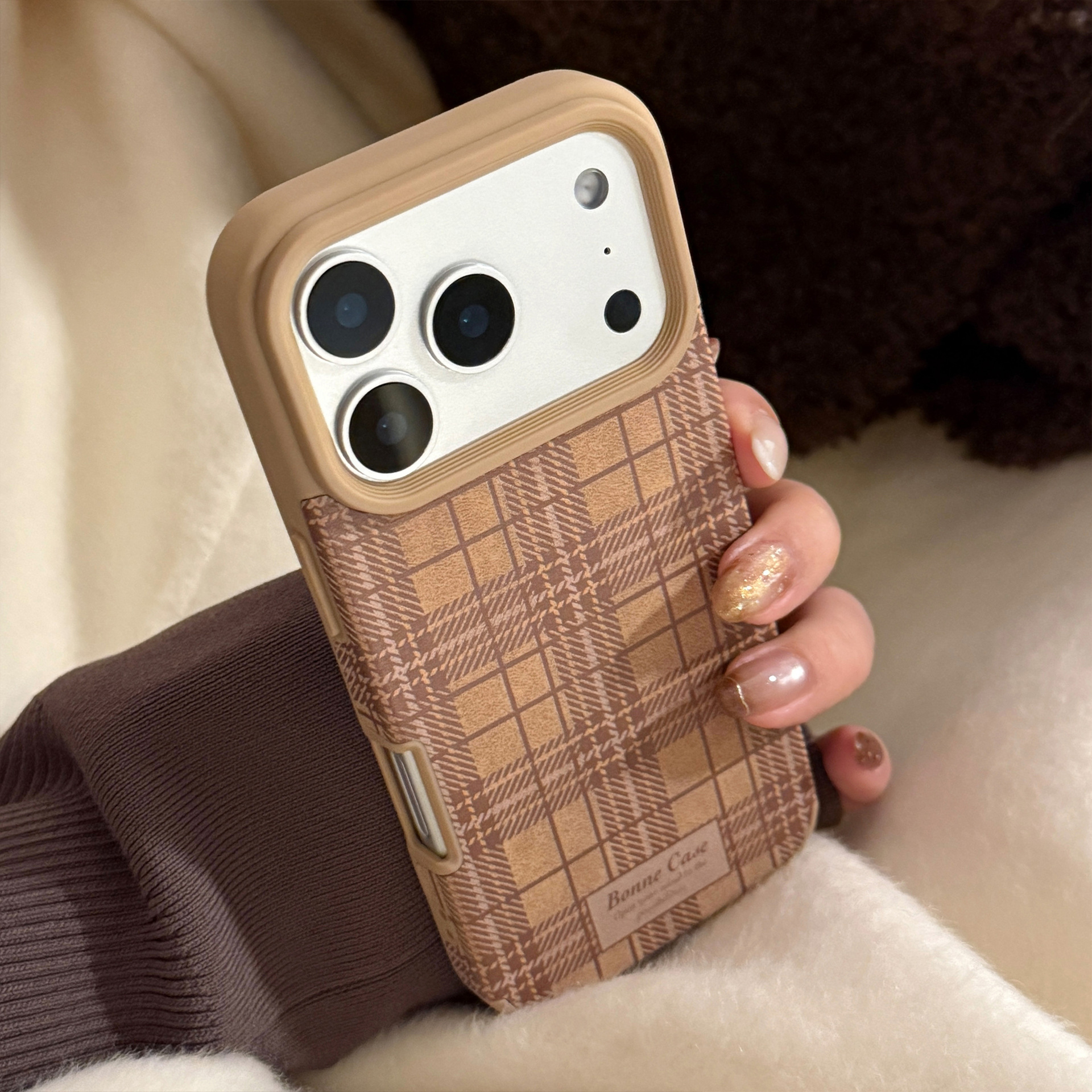 Britische Lederhülle, passend für iPhone 16, Fruit 17 Pro Max, 15 Vintage Brown, 14 Shockproof, 13 Soft Case_voghion.com