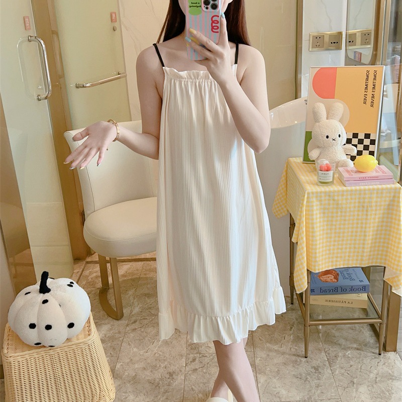 Pijama de cabina de verano nuevo estilo simple color sólido ocio dulce pijama casero algodón comercio exterior al por mayor