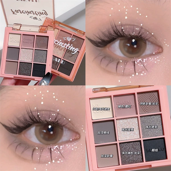 Transparent 9 color 16#smoky gray powder