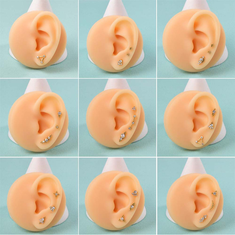 1g Weight Ear Studs Classification Ear Cartilage Rings & Studs Piercing Type 1 Piece Quantity 1 Piece 316L Stainless Steel G23 Titanium Lip Rings Solid Color Waterproof Non Tarnish Surgical Steel Ear Cartilage Rings & Studs Women's