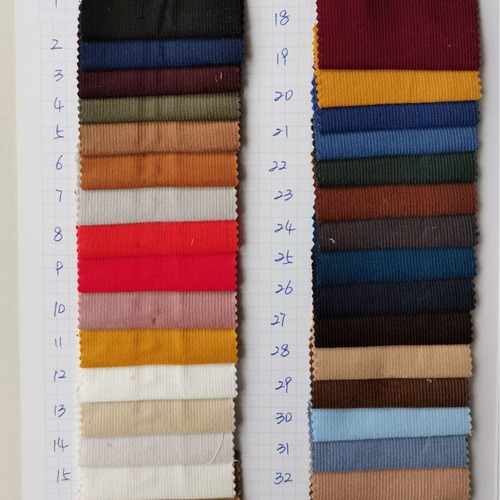 21-ply 100% cotton non-stretch corduroy fabric, 21-warp corduroy, all-cotton fabric, suitable for pants and jackets.