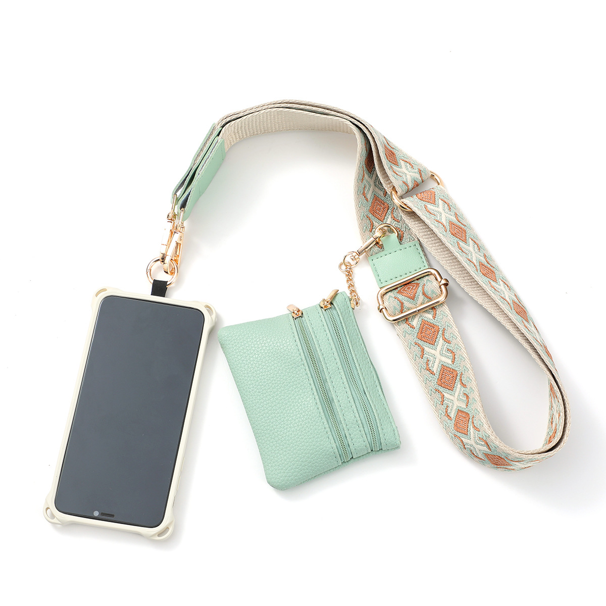 135g Weight Mobile Phone Lanyard Classification 1 Piece Quantity Polyester, Metal Button Material Lattice, Leopard Pattern Casual Style 1 Piece Casual Lattice Leopard Polyester Metal Button Mobile Phone Lanyard 5