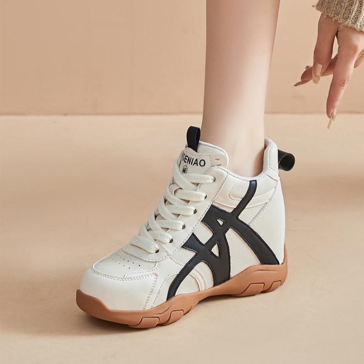 厚底内增高阿甘鞋女款2025秋季新款小个子9cm德训鞋超火网红女鞋|undefined