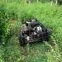 园林遥控充电山地割草机