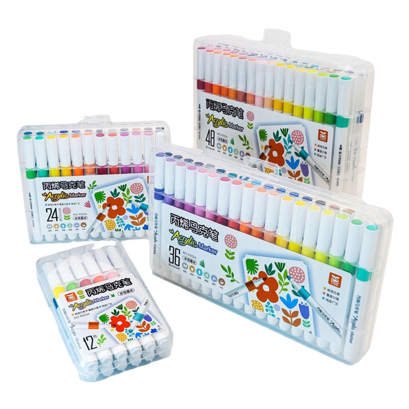 Dake pinchuang acrílico marcador 12/24/36/48/60 color acuarela pluma pintura marcador resaltar pluma al por mayor