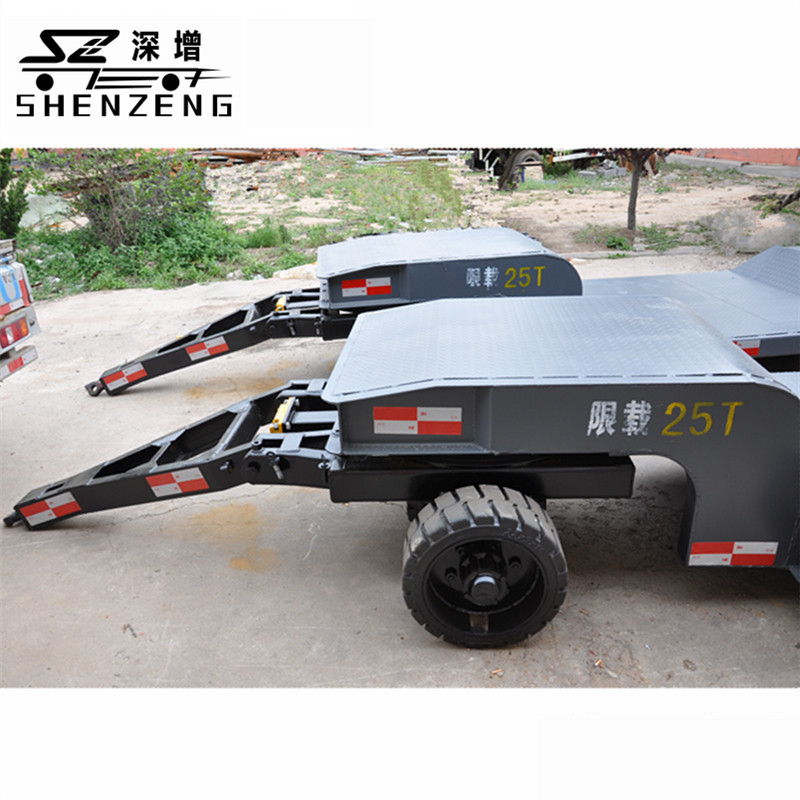 低平板下沉拖车 农用平板拖车 25吨高低平板拖车 高低板拖车