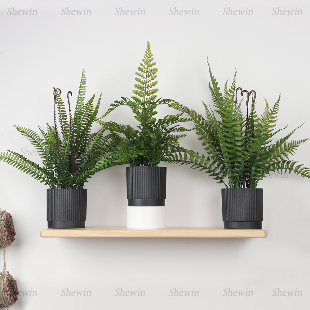 Planta Artificial de Helecho de Plástico para Decoración del Hogar y Piso