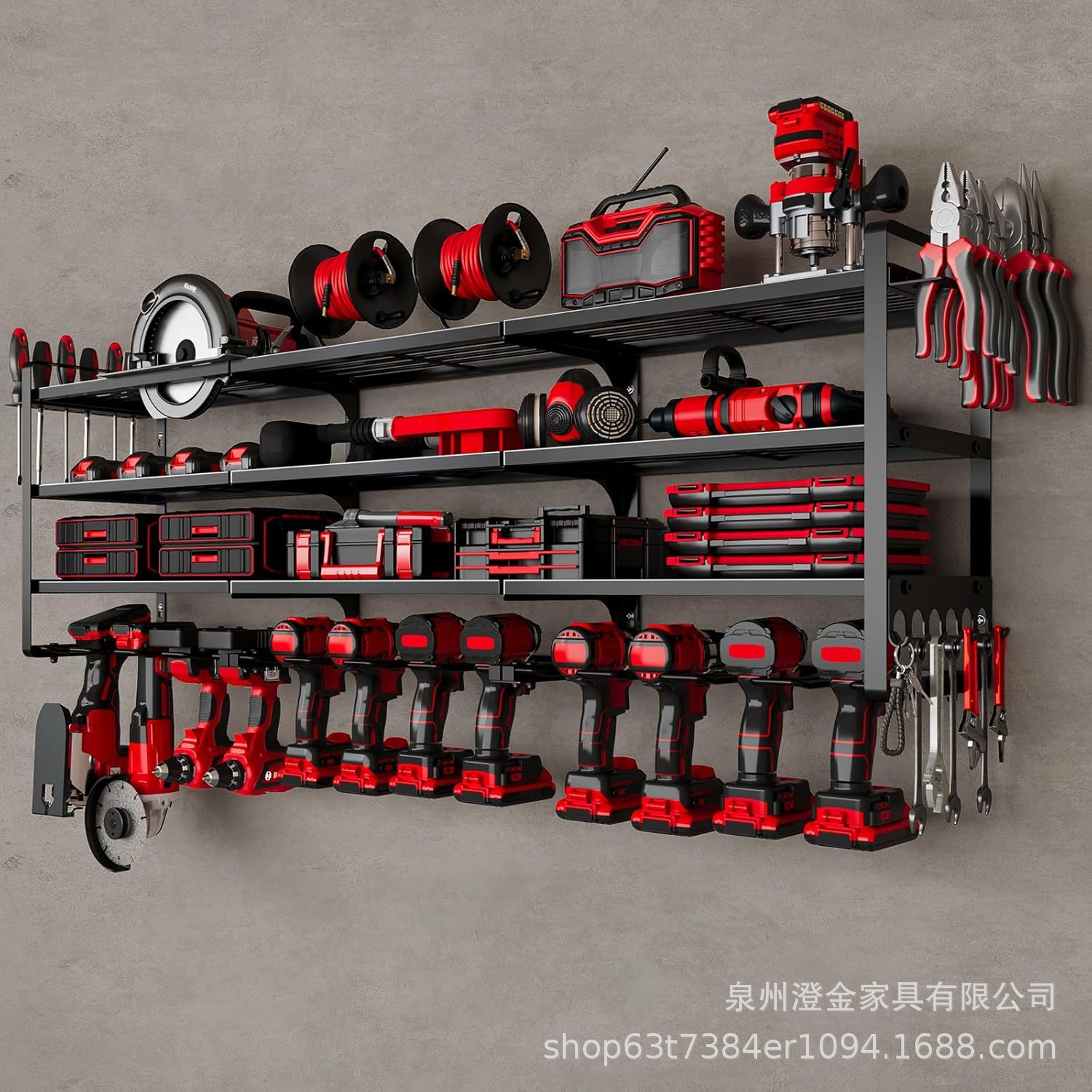 Amazon's Best-Selling Multi-Layer Power Tool Storage Rack Wall-Mounted Hand Drill Tool Rack Screwdriver Storage Rack