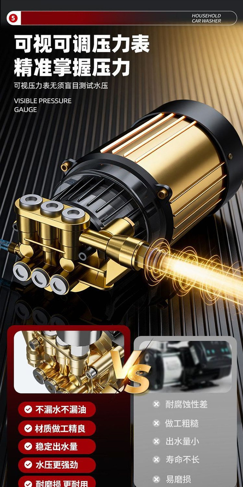 26 models of Giant Dragon car wash machines, high-pressure water guns for home use, 220V water pump, high-power car cleaning tool, super powerful floor cleaning device