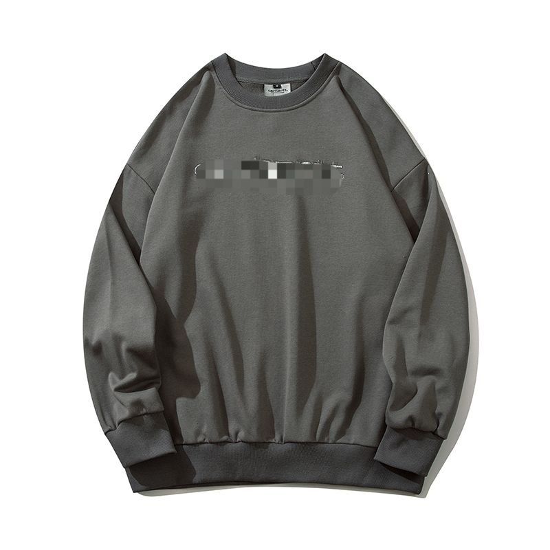 Hart American-style vintage embroidered letter crewneck sweatshirt for men and women, autumn and winter, black, light color, wholesale