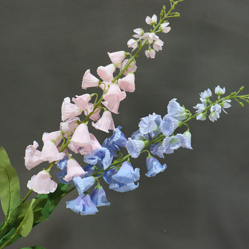 Lily of the valley artificial flower French tall branch bell flower rose red wedding hall interior decoration road guide flower arrangement props