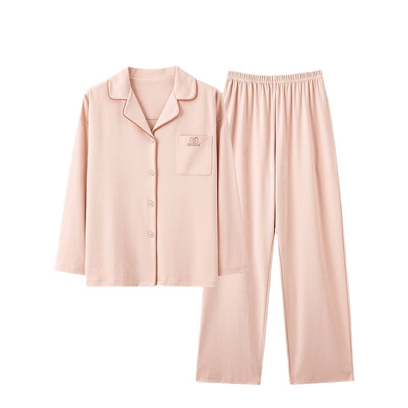 Pijamas de algodón para mujeres primavera y otoño manga larga dibujos animados coreanos se pueden usar ropa de hogar