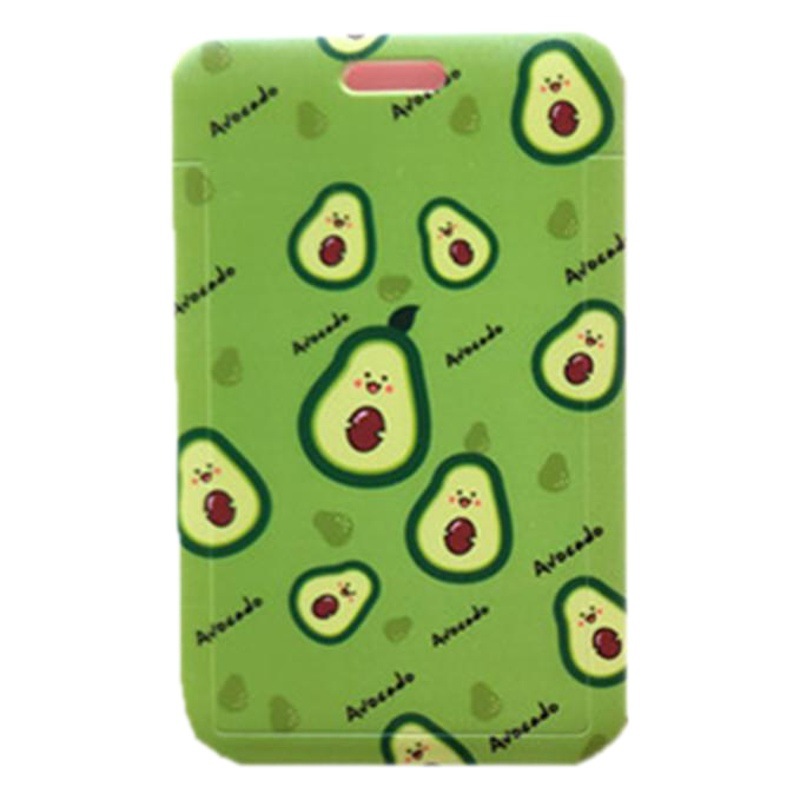 Coreano creativo fruta aguacate fresa titular de la tarjeta personalizado de dibujos animados bus lugar titular de la tarjeta de equipaje etiqueta estudiante comida tarjeta