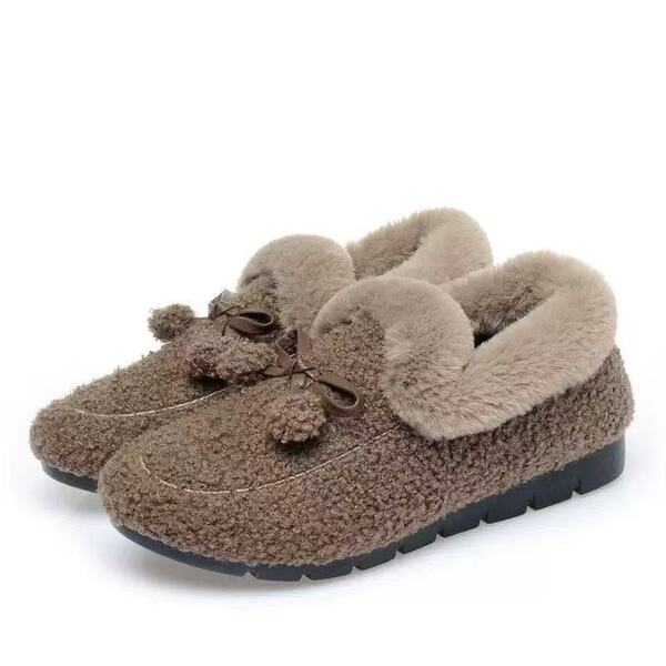 2025 New Furry Shoes for Women Winter Outerwear Warm and Velvet…