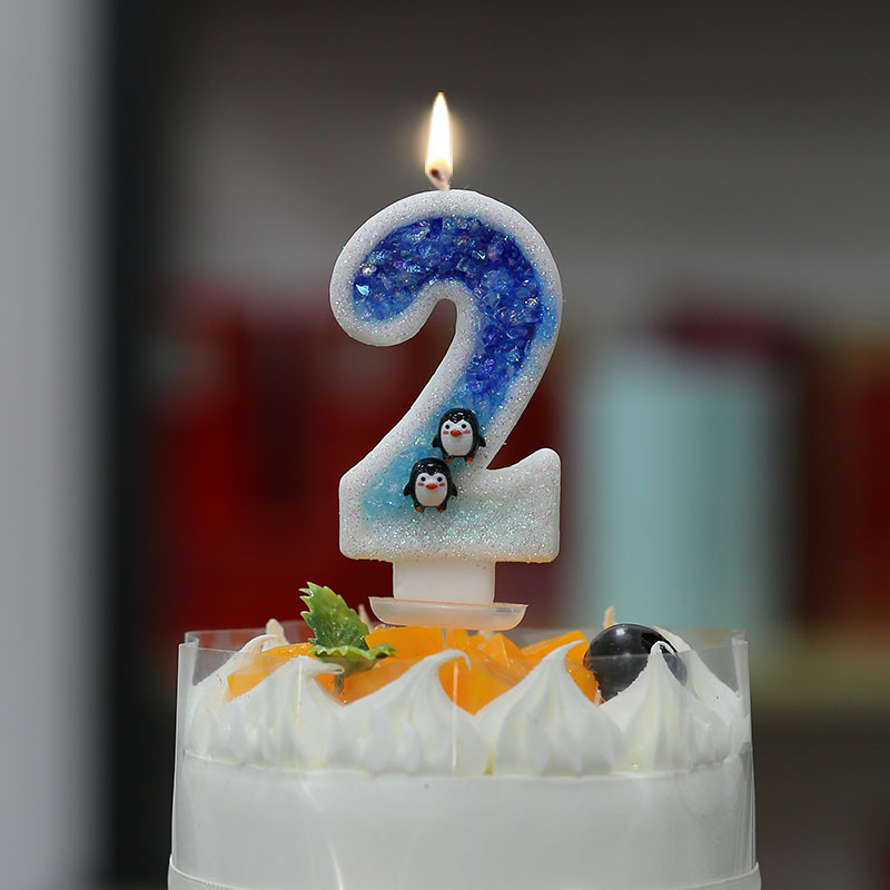 Velas numéricas en caja con pingüino, diseño glaciar antártico, para Amazon – Mayorista de Yiwu