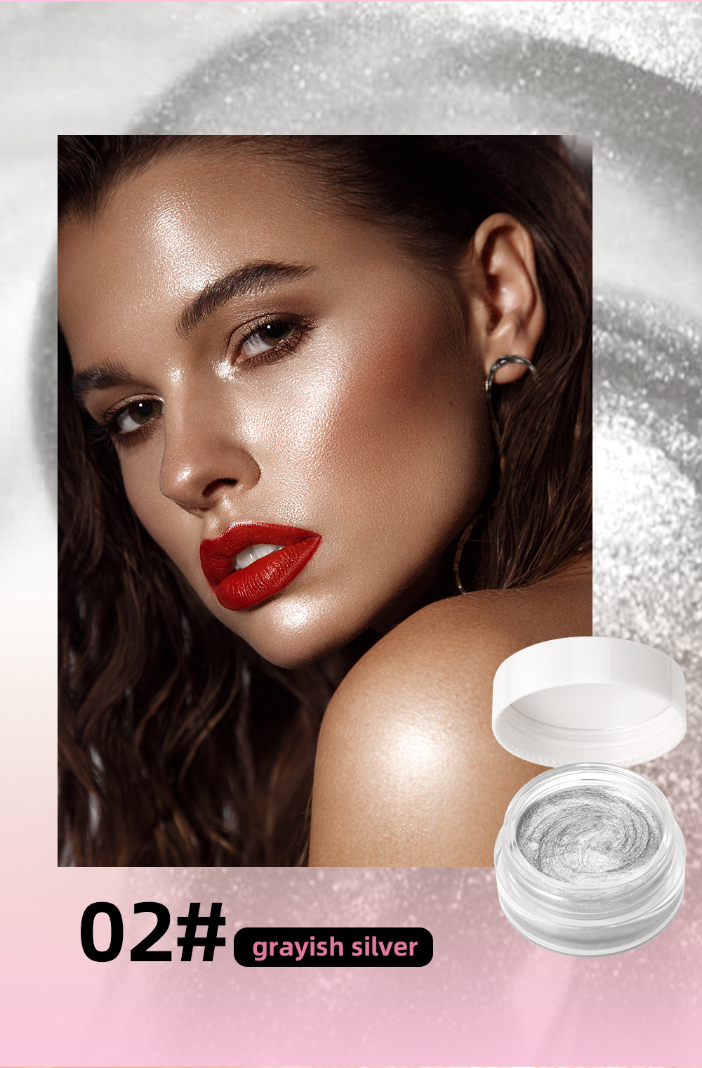 QIBEST Cross-border Sparkling High-Gloss Cream: Natural pearlescent facial contouring, full-body brightening, contour modification, High-gloss makeup undefined