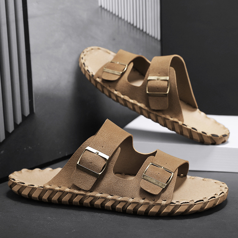 2024 nuevos zapatillas de verano planas sandalias casuales al aire libre zapatillas de playa para hombres image 4