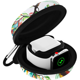 Round Pu Data Cable Headphone Packaging Box Eva Bluetooth Headphone Cosmetics Bag Digital Watch Storage Box